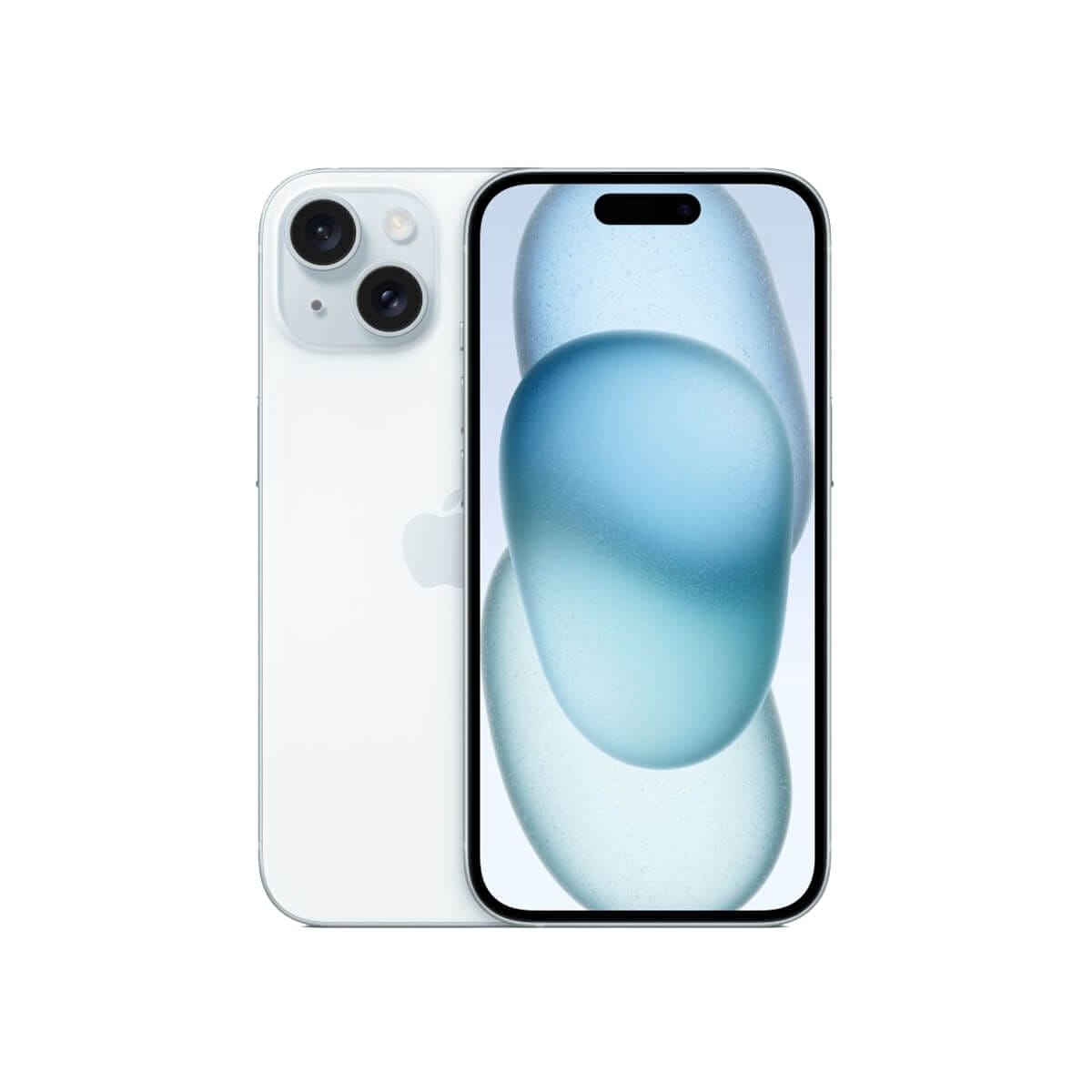 Apple iPhone 15 128GB 藍色正反面外觀圖