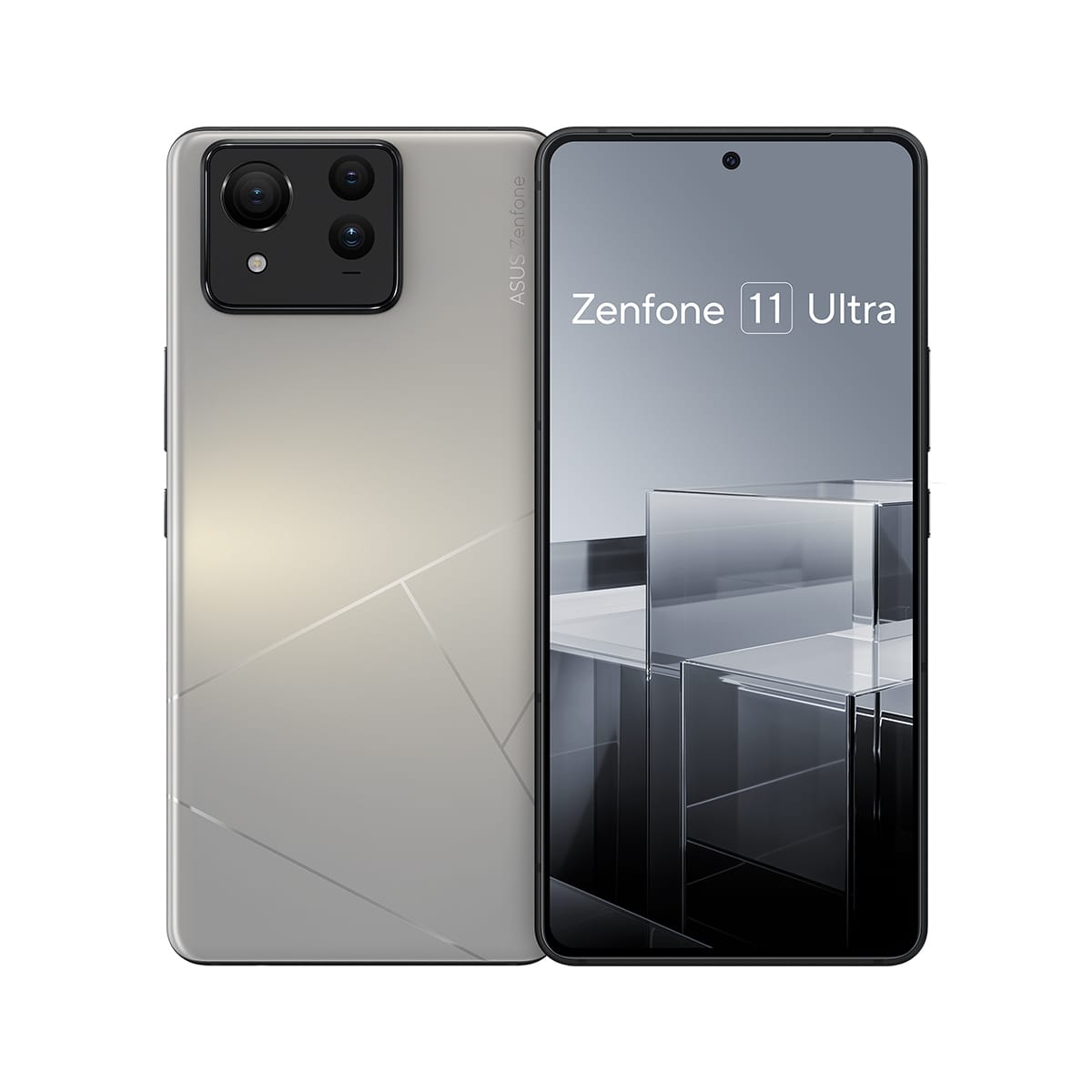 ASUS Zenfone 11 Ultra (12G/256G) 灰色正反面外觀圖