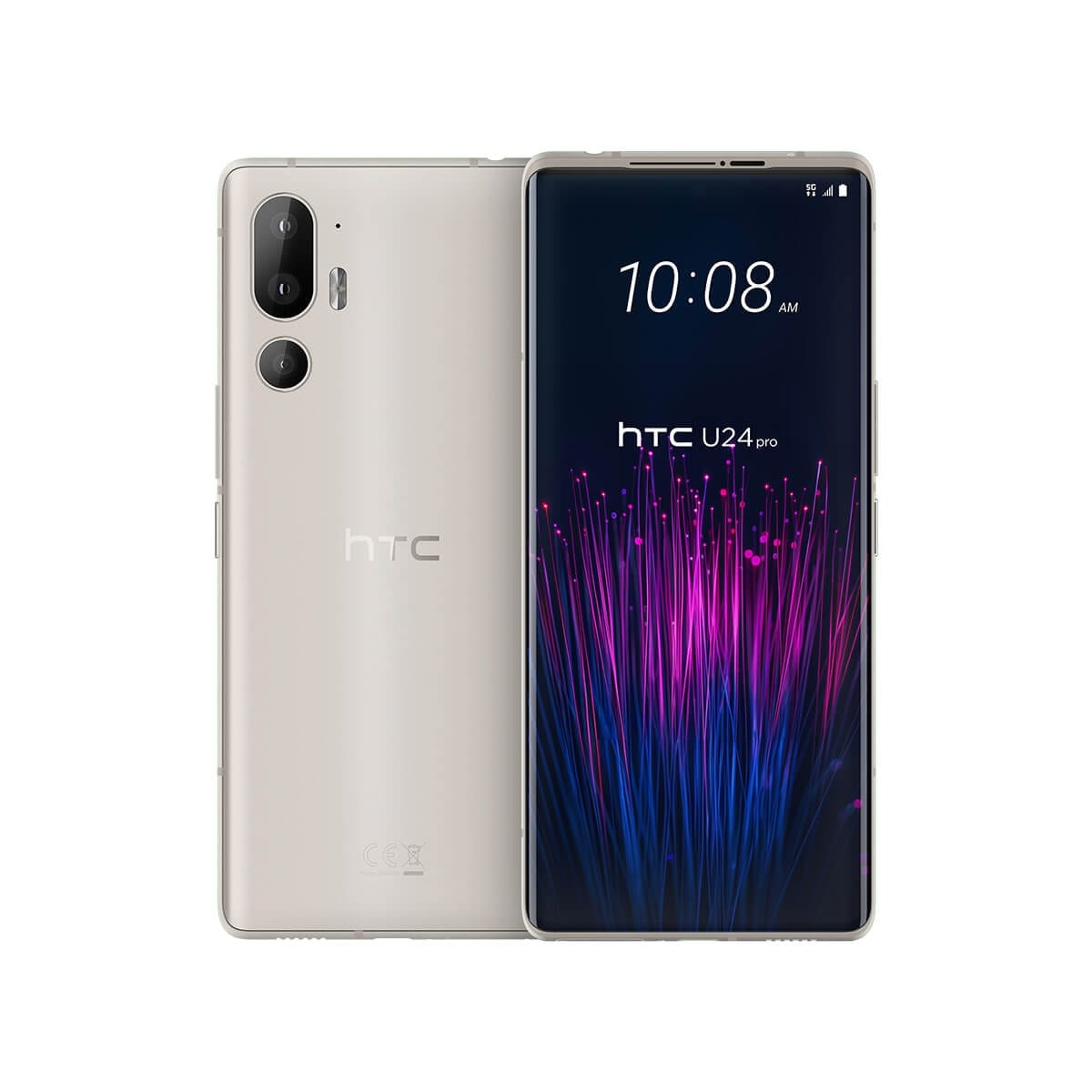 HTC U24 Pro (12G/256G) 白色正反面外觀圖