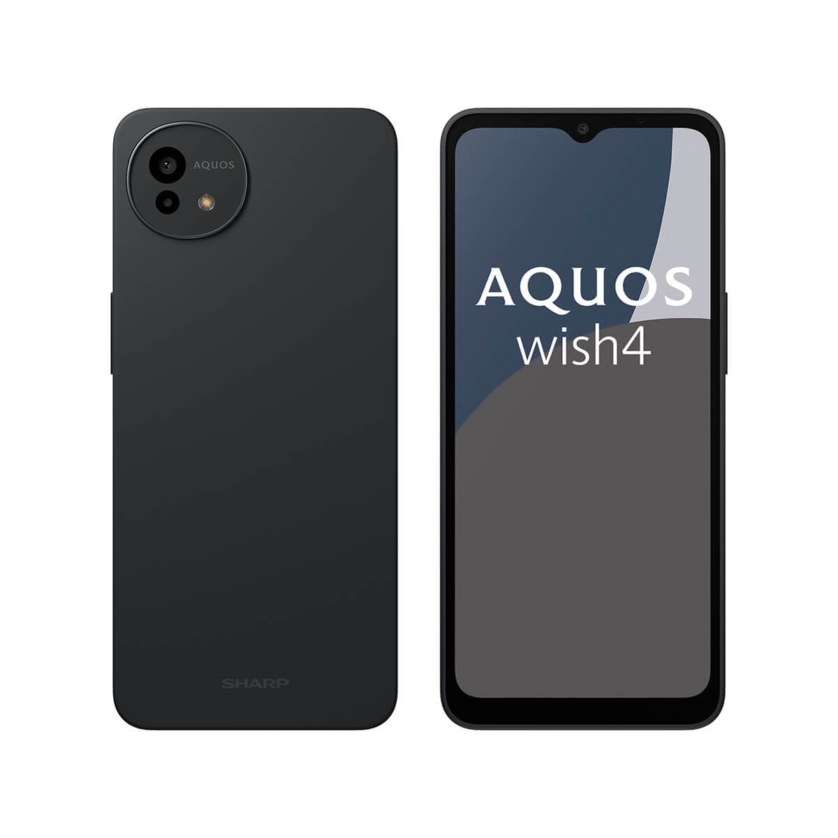 SHARP AQUOS wish4（6G/128G）黑色正反面外觀圖