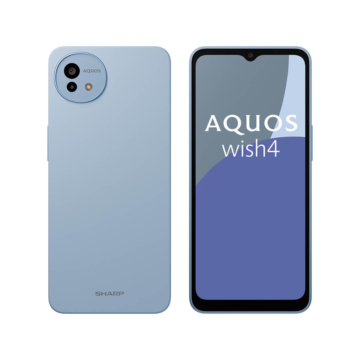 SHARP AQUOS wish4（6G/128G）藍色正反面外觀圖