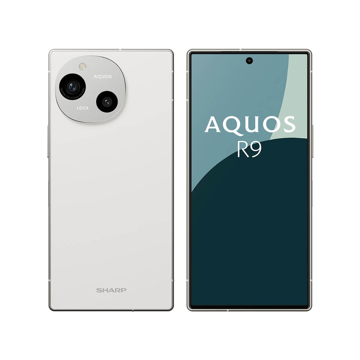 SHARP AQUOS R9（12G/256G）白色正反面外觀圖