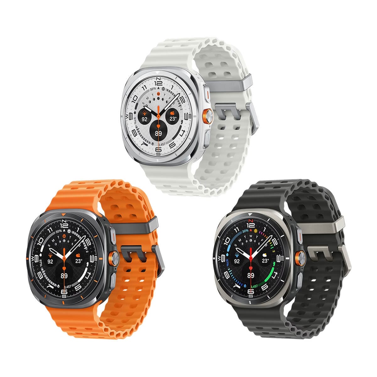 Samsung Galaxy Watch Ultra (47mm) 智慧手錶，鈦金白、鈦金橘、鈦金灰三款顏色