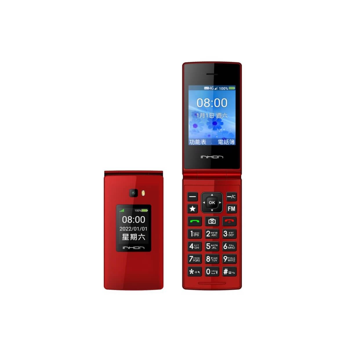 INHON F28 (512M/4G) 紅色正反面外觀圖