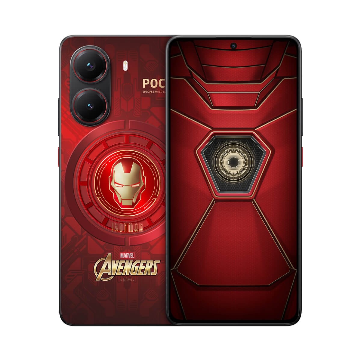 POCO X7 Pro（12G/512G）紅色正反面外觀圖