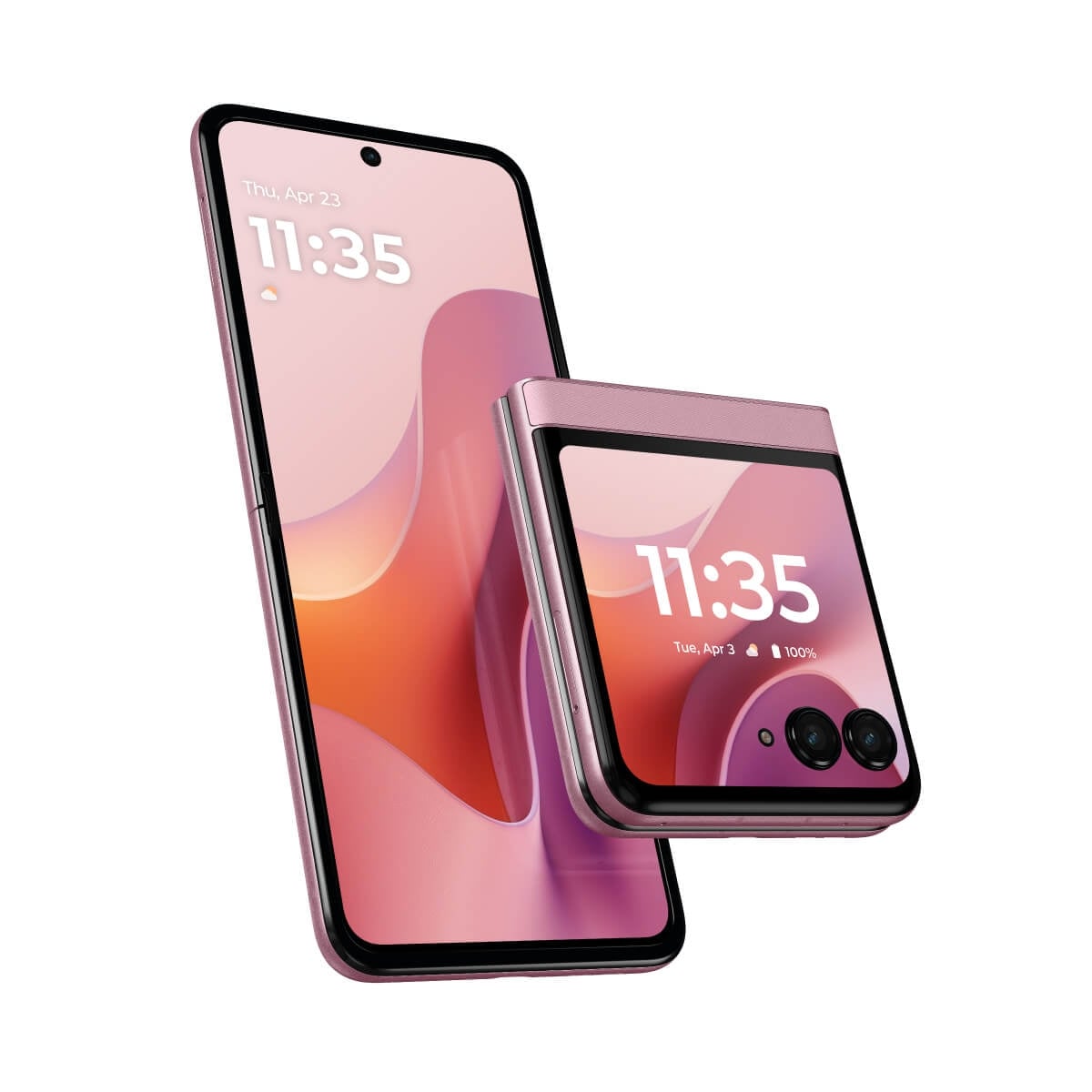 Motorola Razr 60（8G/256G）摺疊 粉色摺合外觀圖