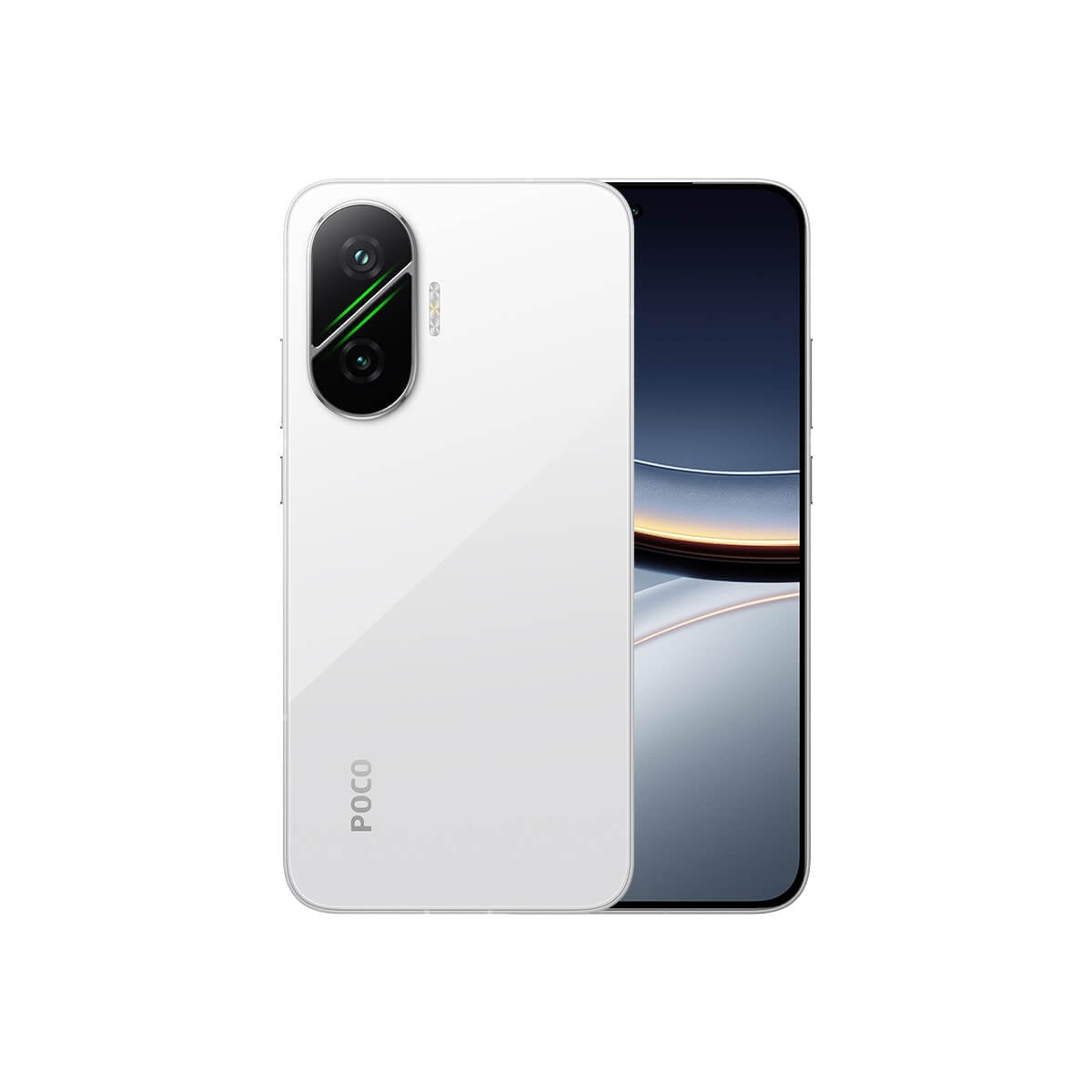 POCO F7（12G/256G）白色正反面外觀圖