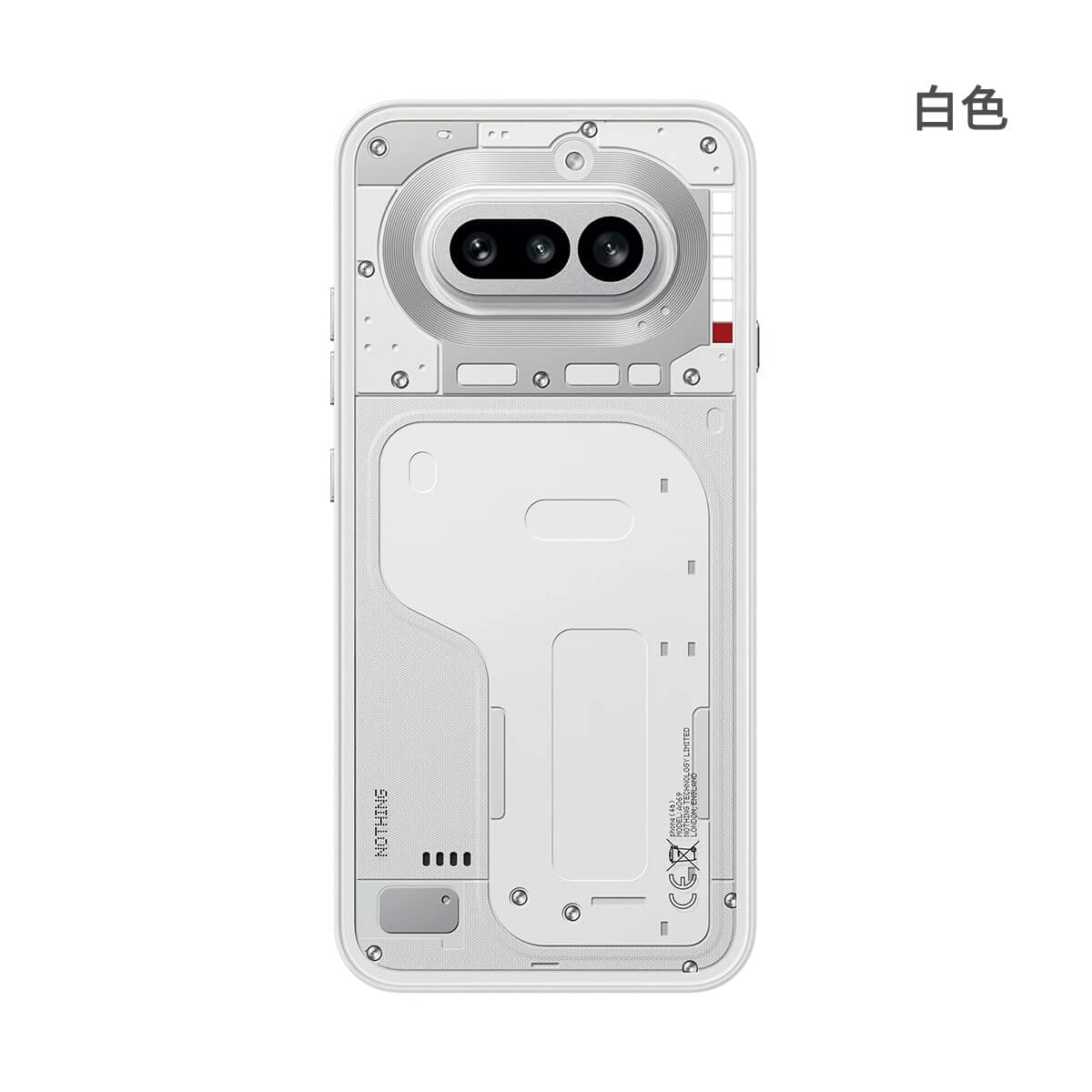 NOTHING Phone (4a) 256GB 白色反面外觀圖