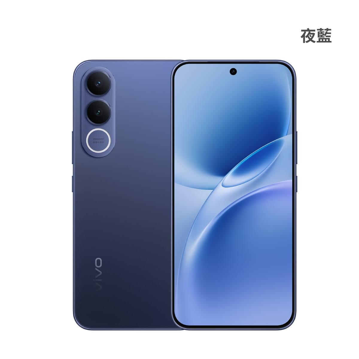 vivo V70 FE 128GB Midnight Blue Front and Back View